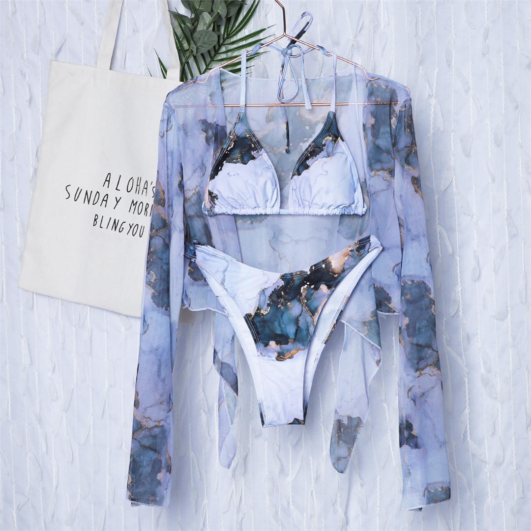 Melanie's Printed Bikini & Cover Up