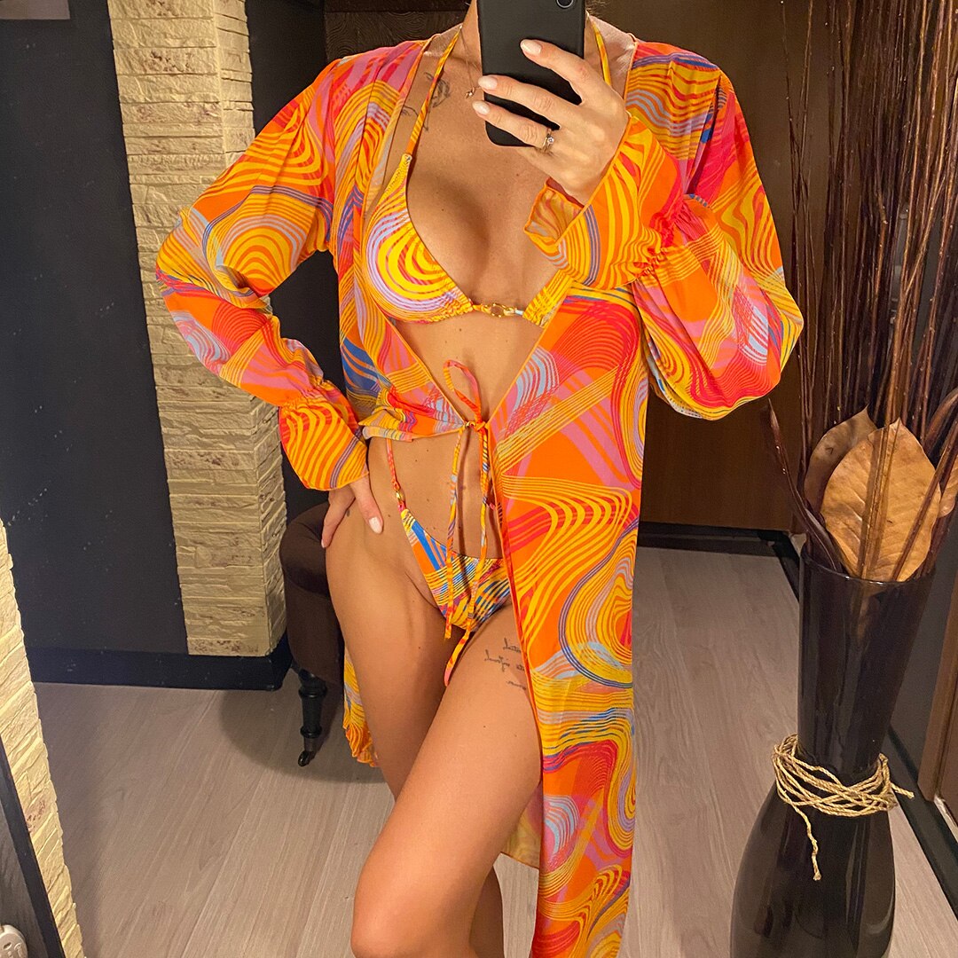 Oriana's Wave Bikini & Cover Up