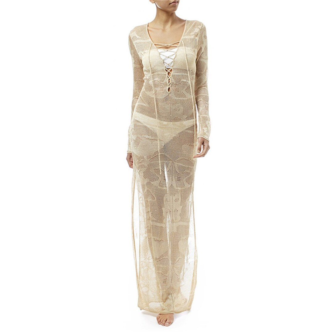 Pina's Knitted Long Cover Up