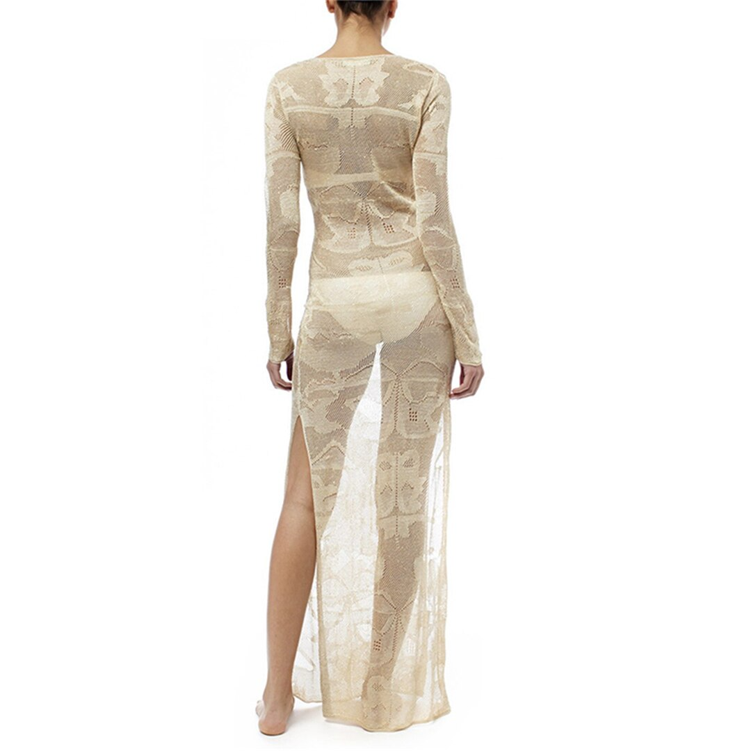 Pina's Knitted Long Cover Up