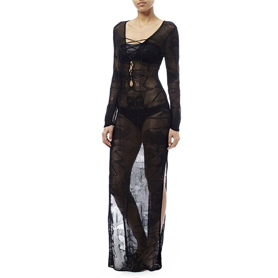 Pina's Knitted Long Cover Up