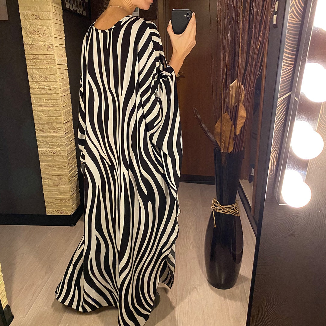 Dalia's Zebra Printed Cover Up