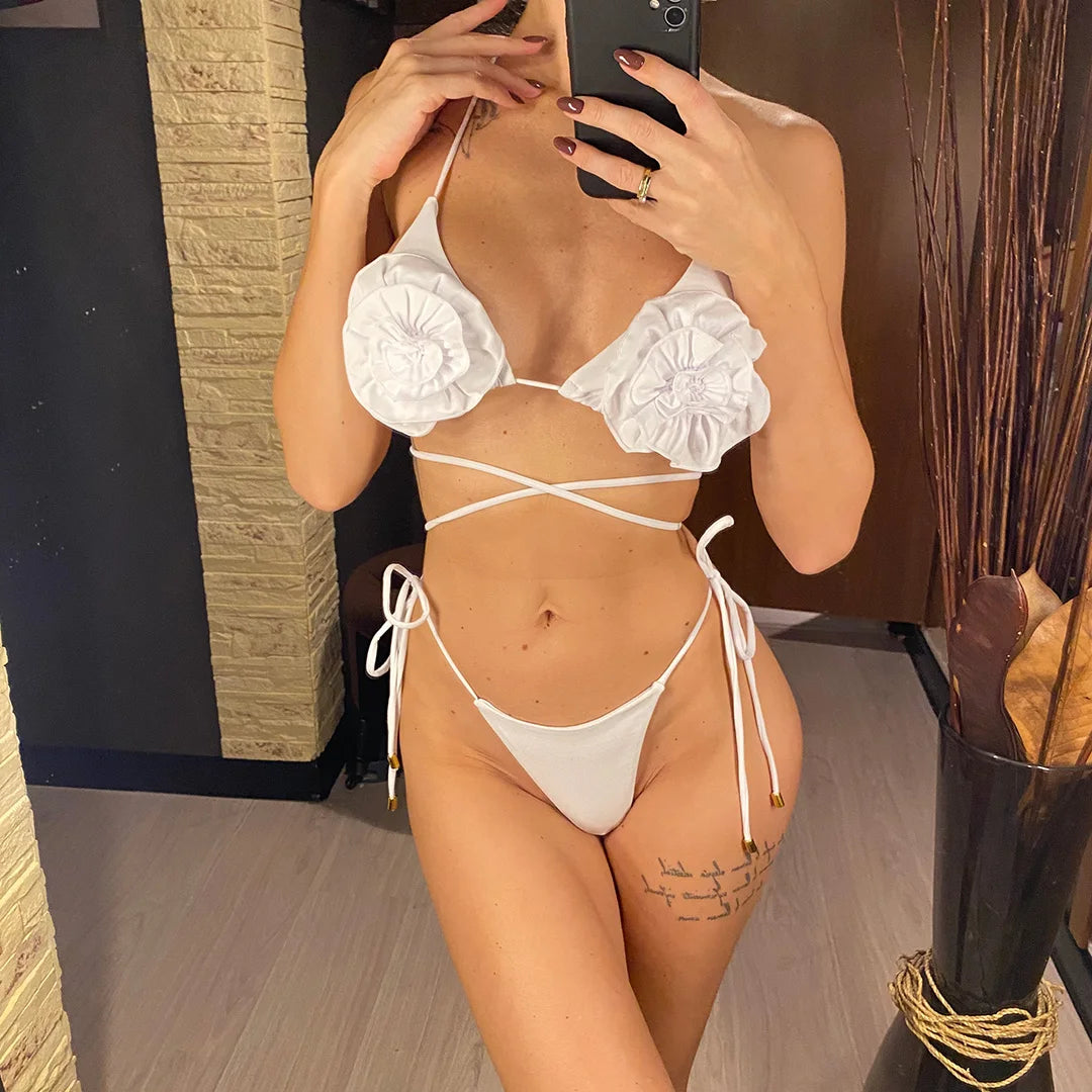 Luna's Halter Flower Bikini