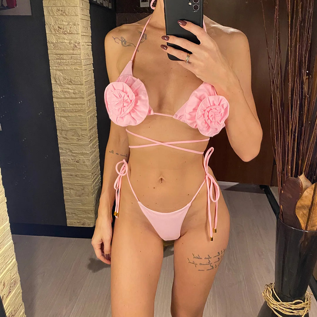 Luna's Halter Flower Bikini
