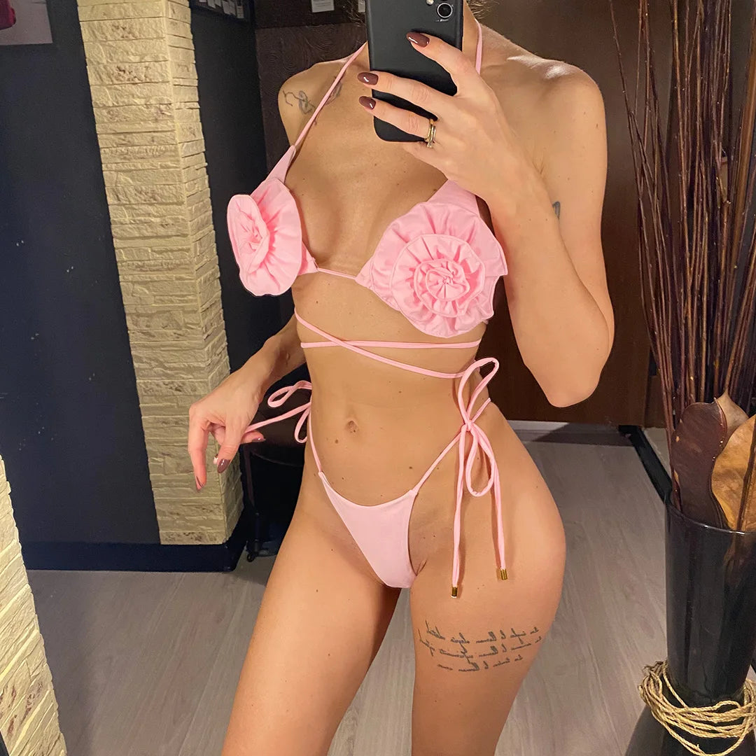 Luna's Halter Flower Bikini