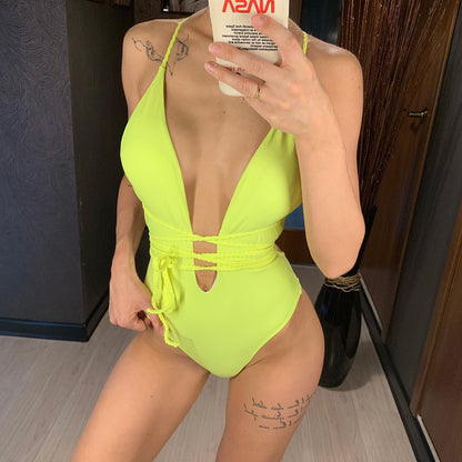 Laura's V Neck One Piece