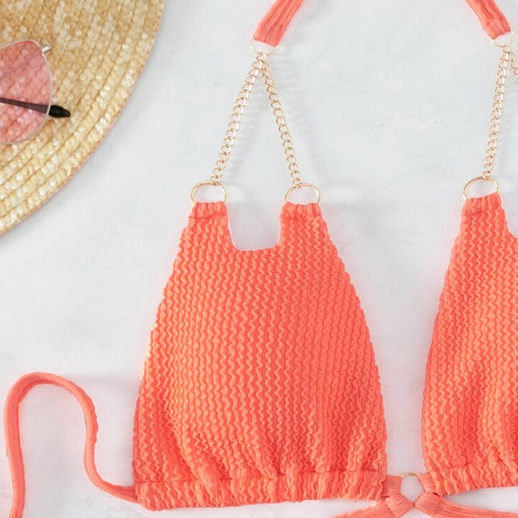 Juliana's Wrinkled Halter Bikini
