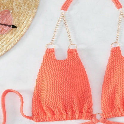 Juliana's Wrinkled Halter Bikini