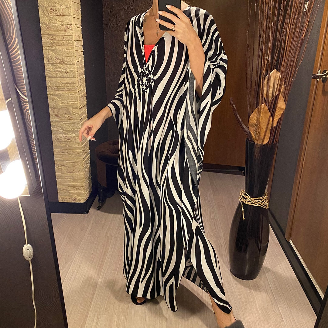 Dalia's Zebra Printed Cover Up