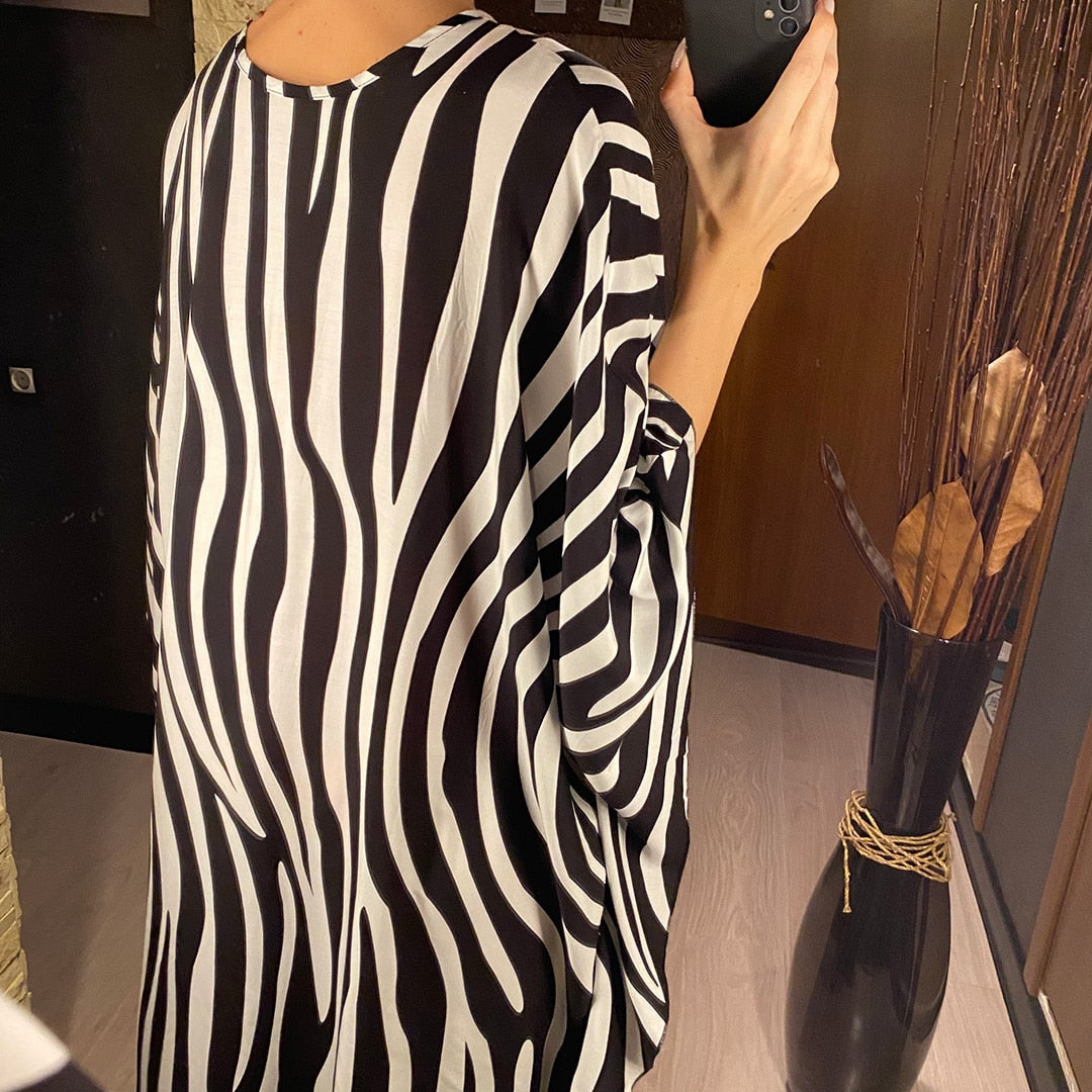 Dalia's Zebra Printed Cover Up