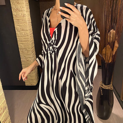 Dalia's Zebra Printed Cover Up